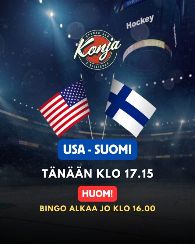 Leijonien kohtalo näissä MM-kisoissa ratkeaa tänään FIN-USA matsissa klo 17.15, tervetuloa Konjaan jännittämään ja kannustamaan Suomi jatkoon 🦁🔥

MUISTUTUS 💡 Bingo alkaa tänään jo klo 16.00!!!