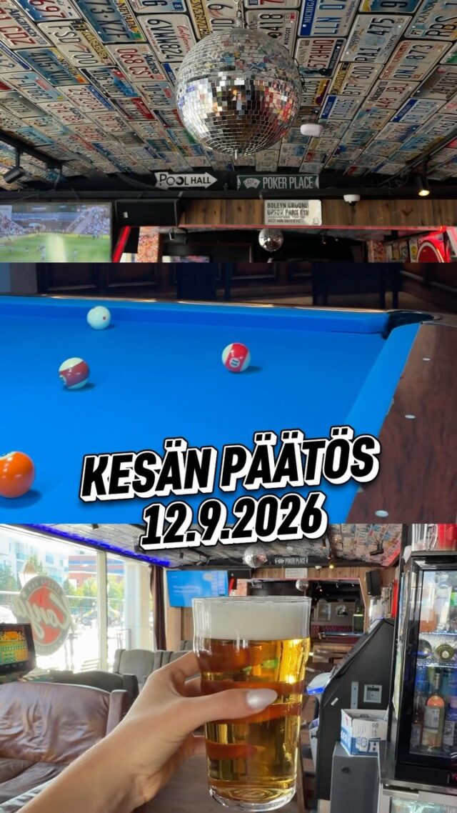 KESÄN PÄÄTÖS!😍🍂

📅 12.9.

Aikataulu:

Mölkky -> 14:30
Grillaus -> 16:30
Bingo -> 18:00

🍺 TARJOUS: klo 19-21 

TERVETULOA VIIHTYMÄÄN!😍

#konja #tapahtuma #malmi #ravintolakonja